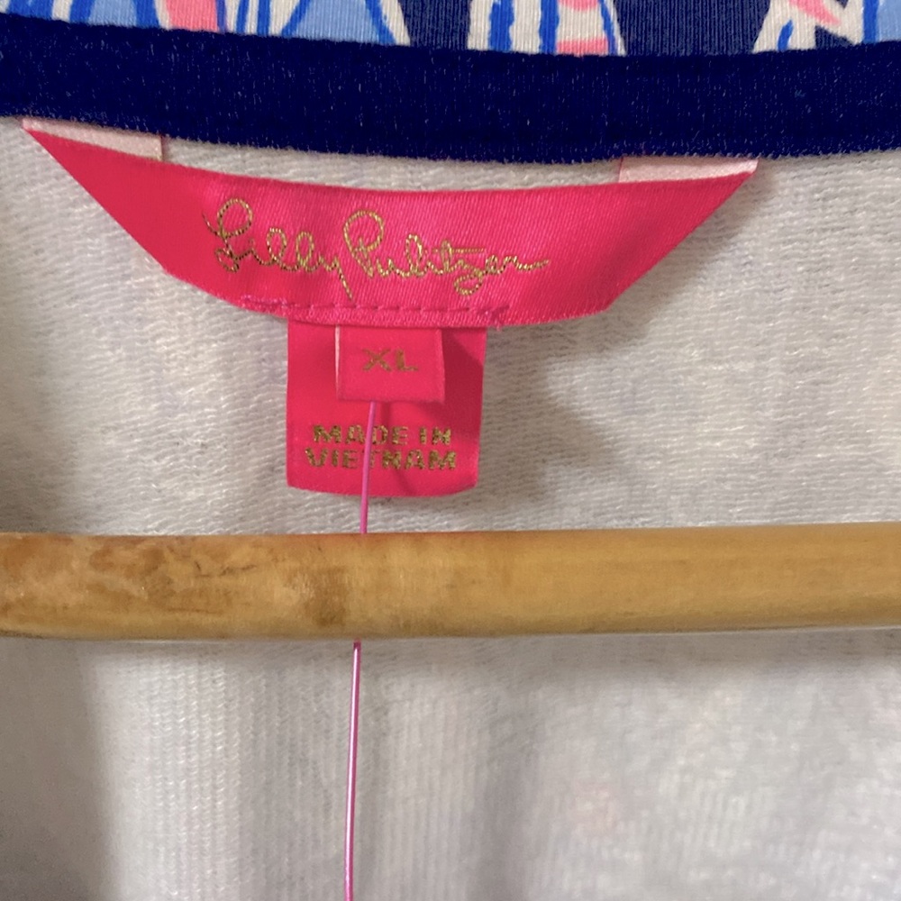 LILLY PULITZER sails & stripes captain pullover top size XL new with tags - Picture 4 of 9